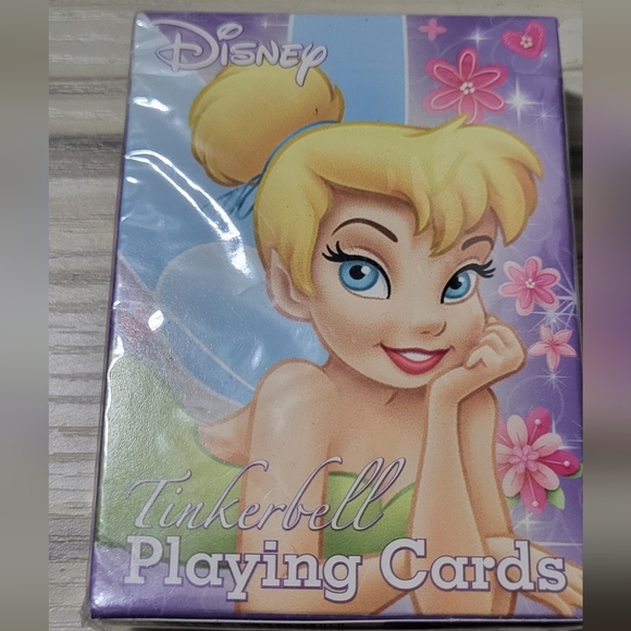 Bicycle Disney Tinkerbell Cards, Paperback Plates, Patch & Glitter Stickers Lot - Picture 7 of 10